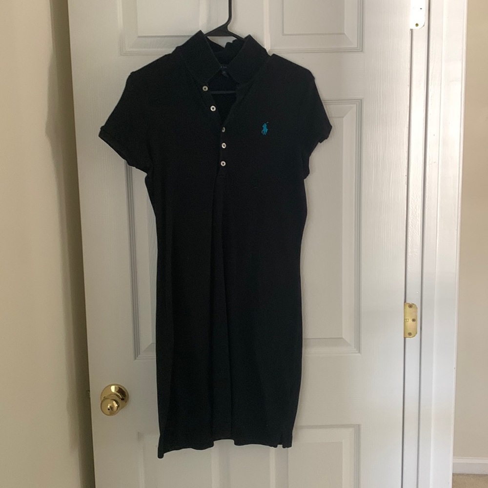 Small Ralph Lauren Polo black polo dress.